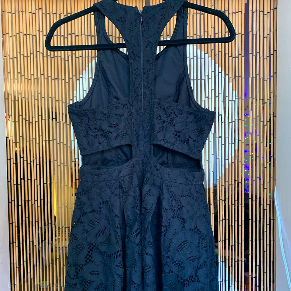 Black cut-out dress